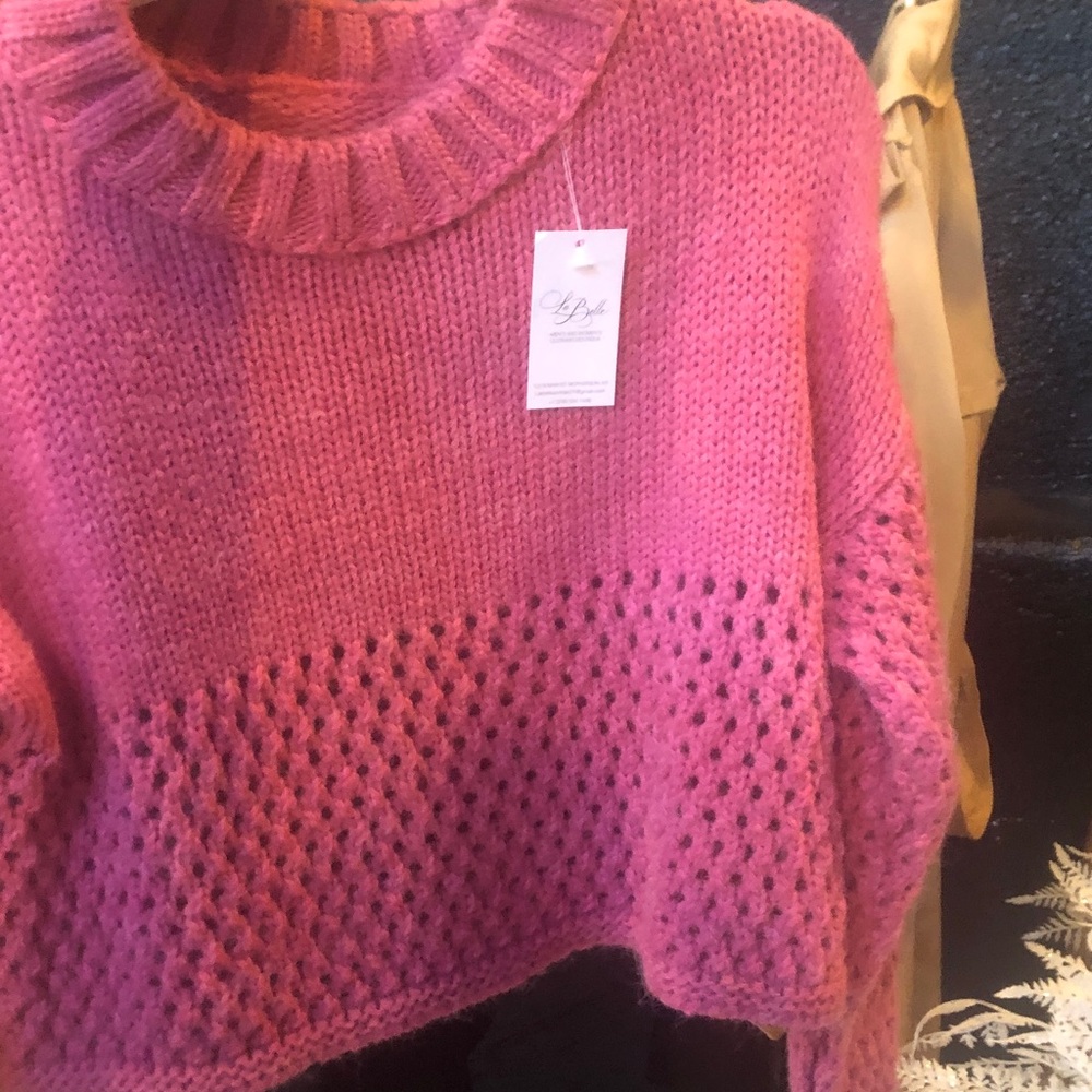 Pink Crop Sweater